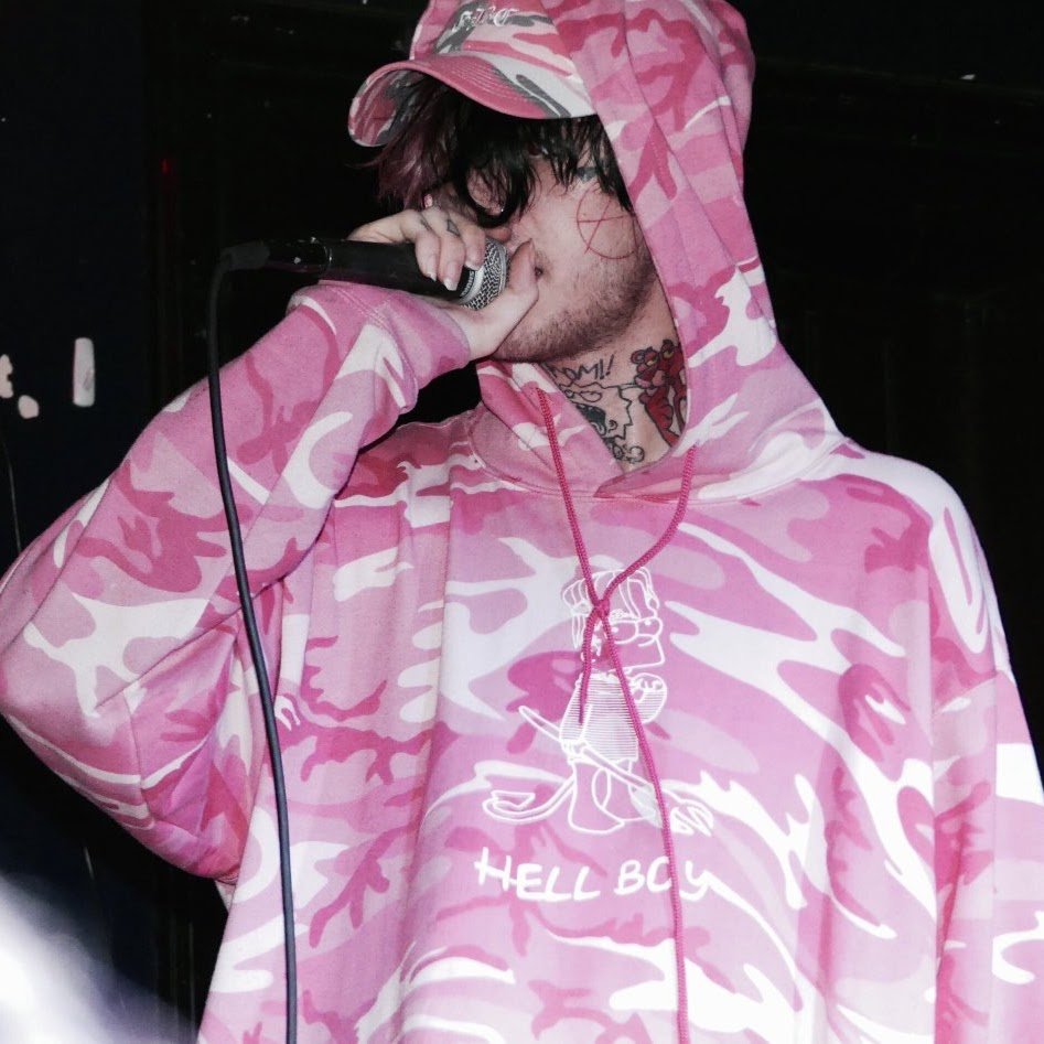 lil peep hoodie pink camo