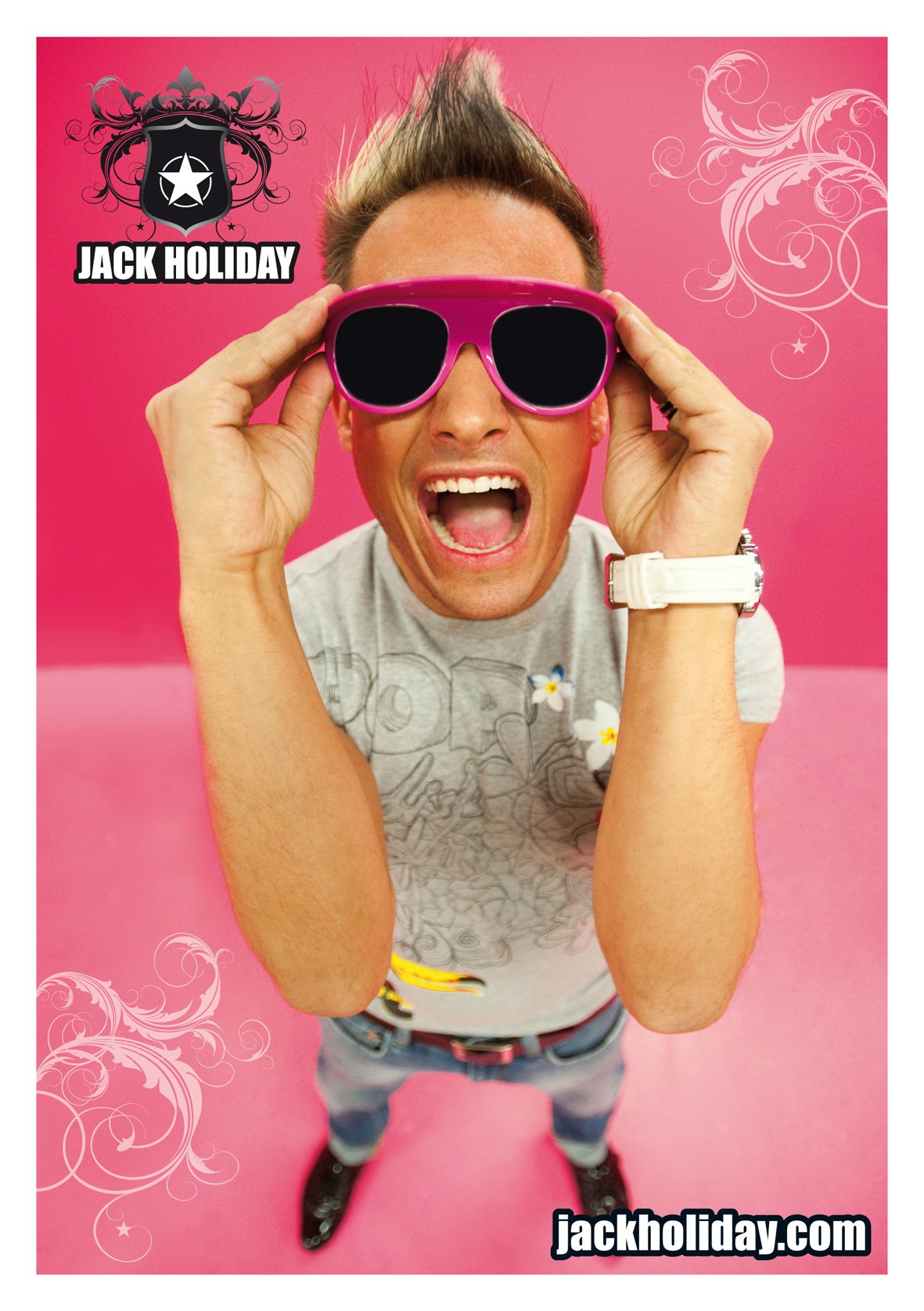 Jack is on holiday. 