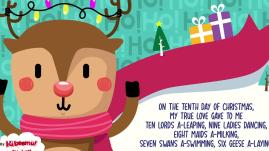 12 Days of Christmas Song for Kids with Lyrics | The Kiboomers | Christmas Carol | Preschool