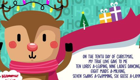 12 Days of Christmas Song for Kids with Lyrics | The Kiboomers | Christmas Carol | Preschool